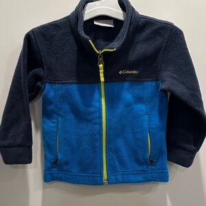 Columbia Dark Blue and Bright Blue Fleece Jacket 2T